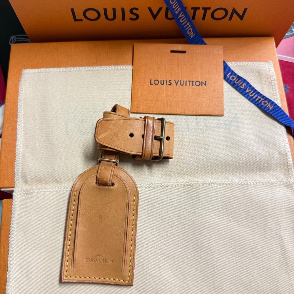 Louis Vuitton Vachetta Leather Luggage Tag and Poignet Authentic NO BOX